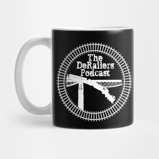 Classic DeRailers Podcast Logo (Tracks - White) Mug